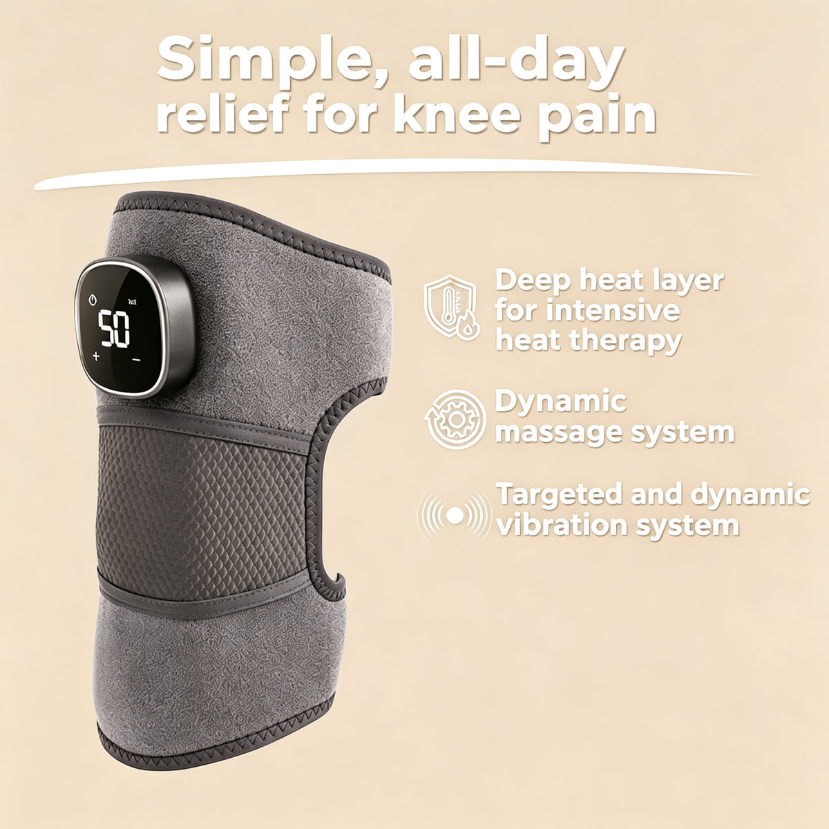 SOMAFY Pro Knee Massager 3-in-1
